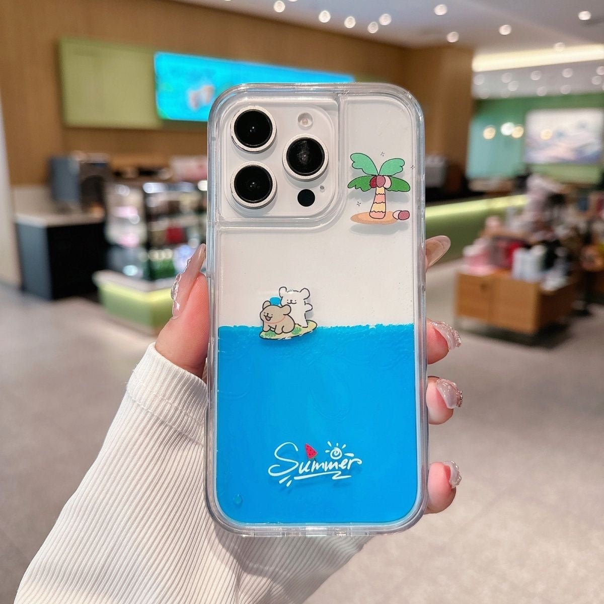 Creative couple surfing puppy Apple phone case – product image 3