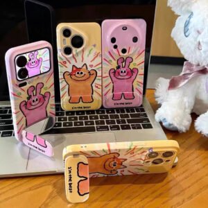 Android compatible"Energy Cat" Mirror Stand Phone Case