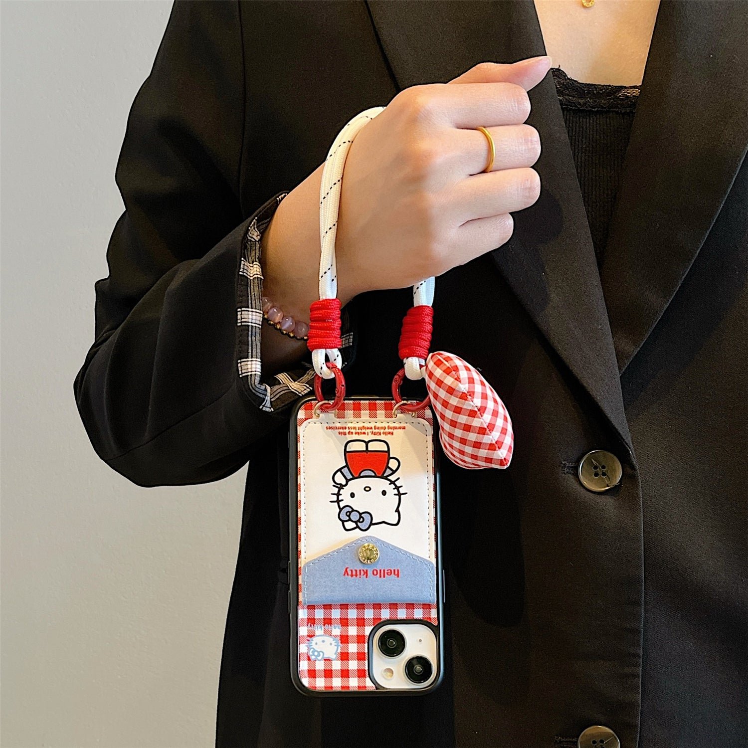 Plaid KT Cat Card Holder Phone Case – product image 4