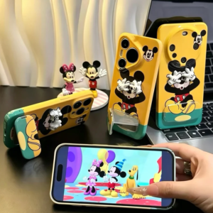 Suitable for Samsung "Face-Covering Mickey" mirror kickstand phone case