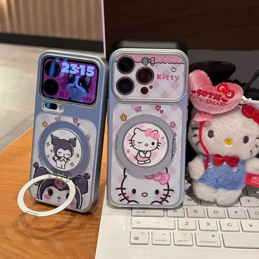 Kitty & Kuromi 360-Degree Rotating Stand Phone Case - Image 4