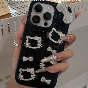 Compatible with Samsung Sparkling Bow Hello Kitty Phone Case