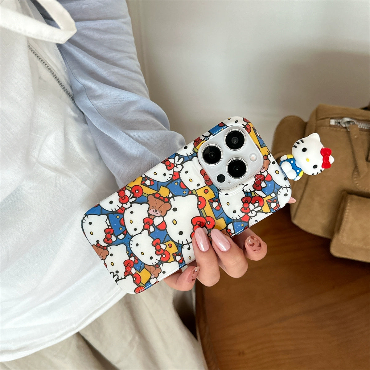 Cute full screen driving kitty phone case – product image 4