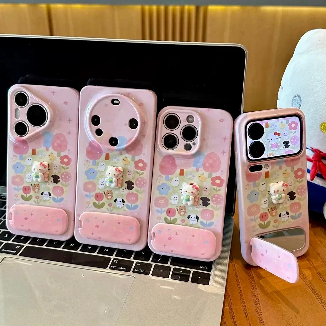 3D Kitty & Cute Pet Portable Mirror Phone Case – product image 4