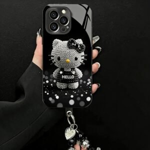 Sparkling Rhinestone Hello Kitty Bracelet Phone Case