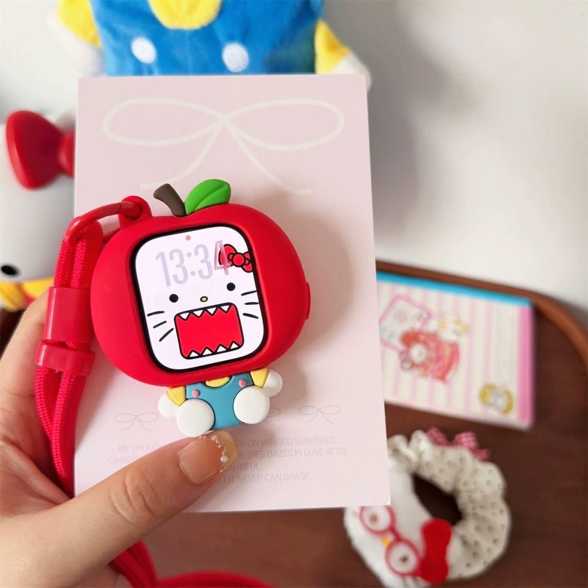 Cherry Black Kitty/Apple Kitty Apple Watch Case – product image 4