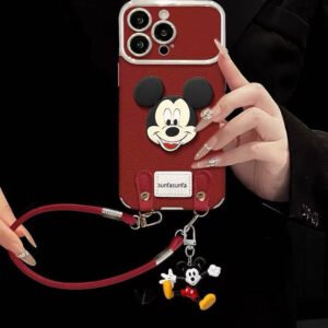 Mickey figure lanyard phone case