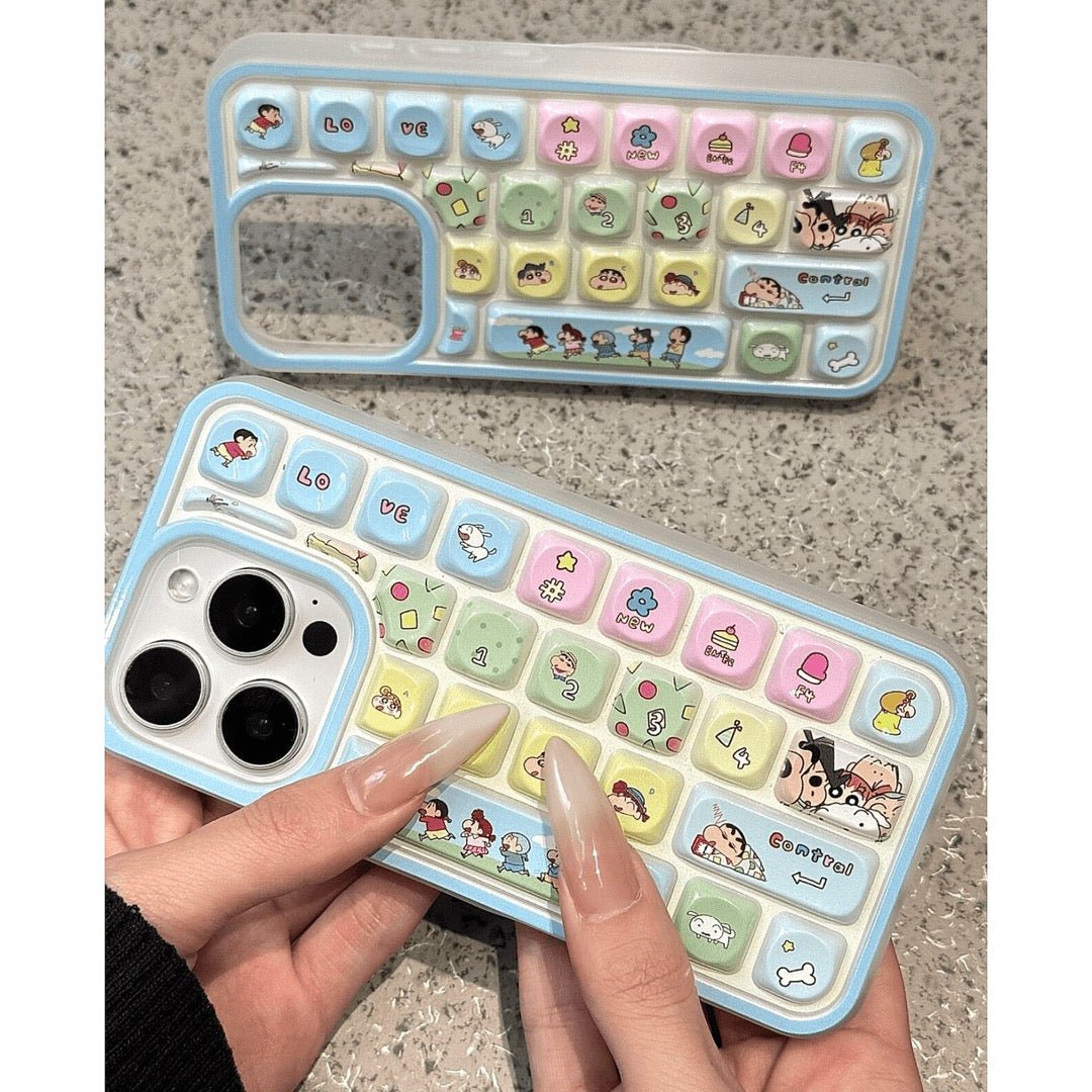 Kitty and Crayon Shin-chan niche keyboard phone case – product image 7