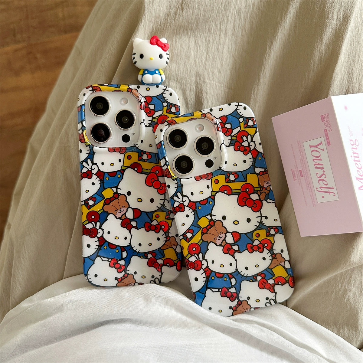 Cute full screen driving kitty phone case – product image 2