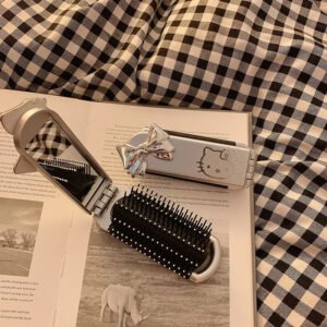 Cute cartoon portable folding air-cushion comb with mirror