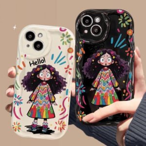 Graffiti-style girl phone case(Without a mirror)