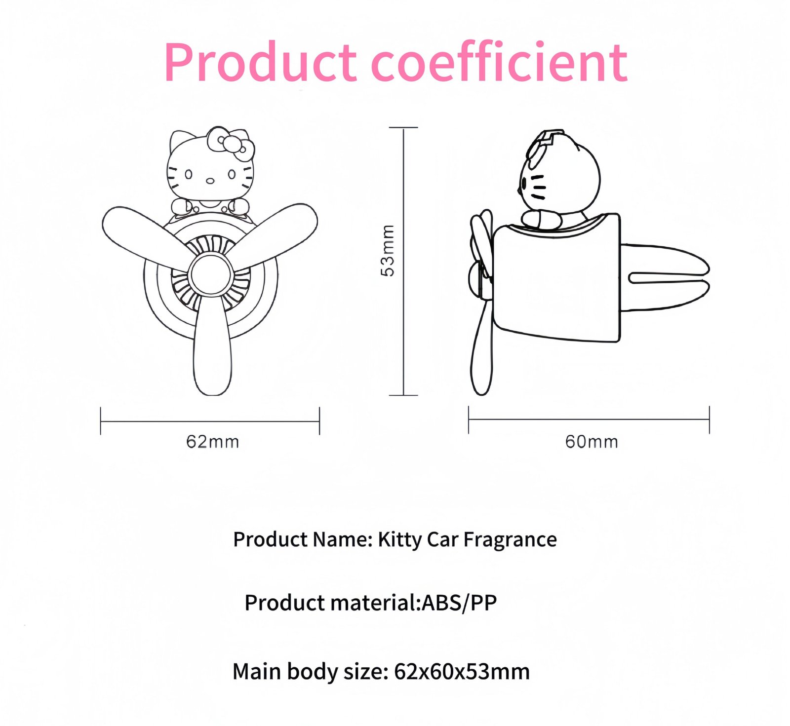 Kitty Pilot Air Vent Car Fragrance – product image 8