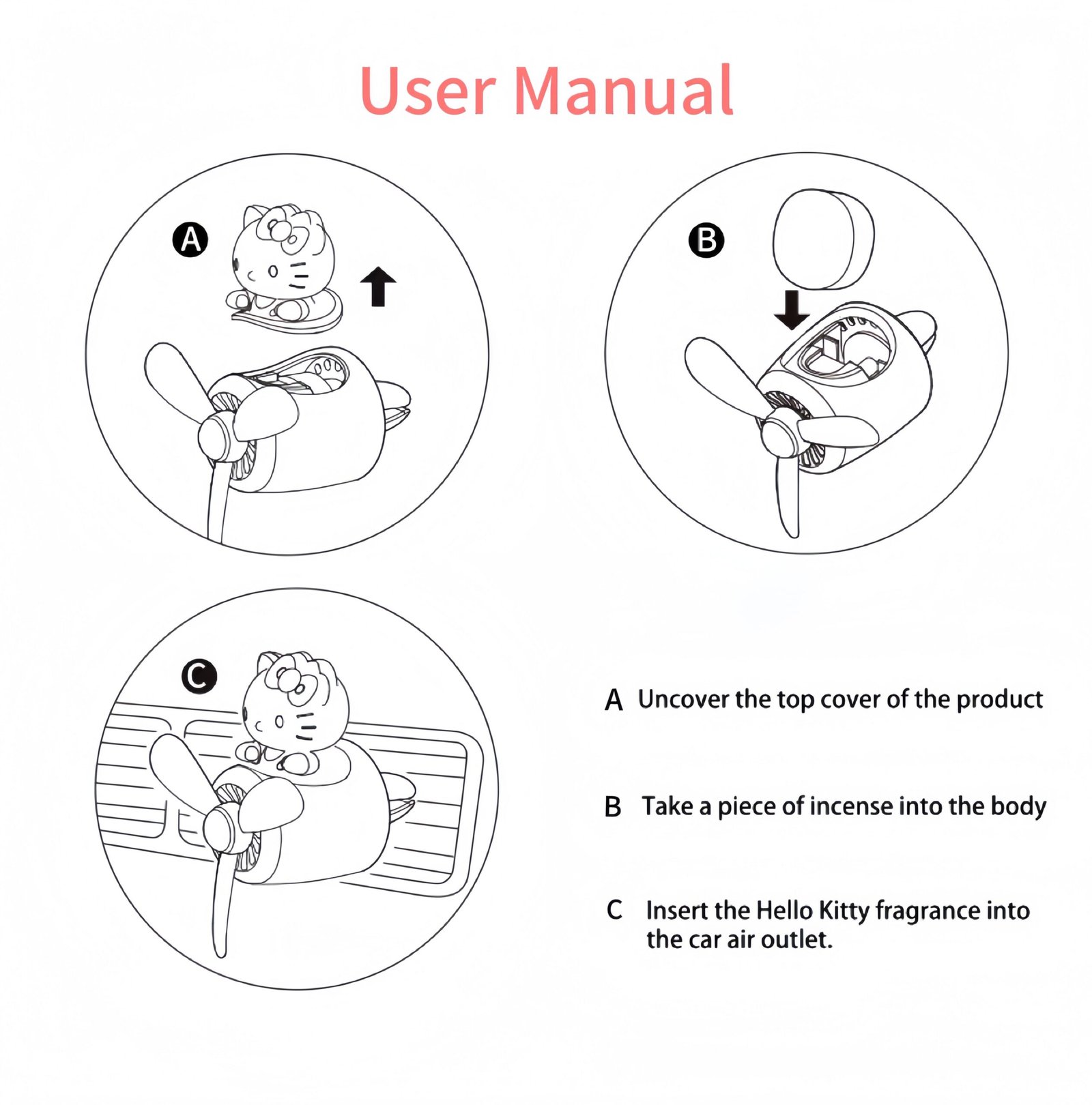 Kitty Pilot Air Vent Car Fragrance – product image 9