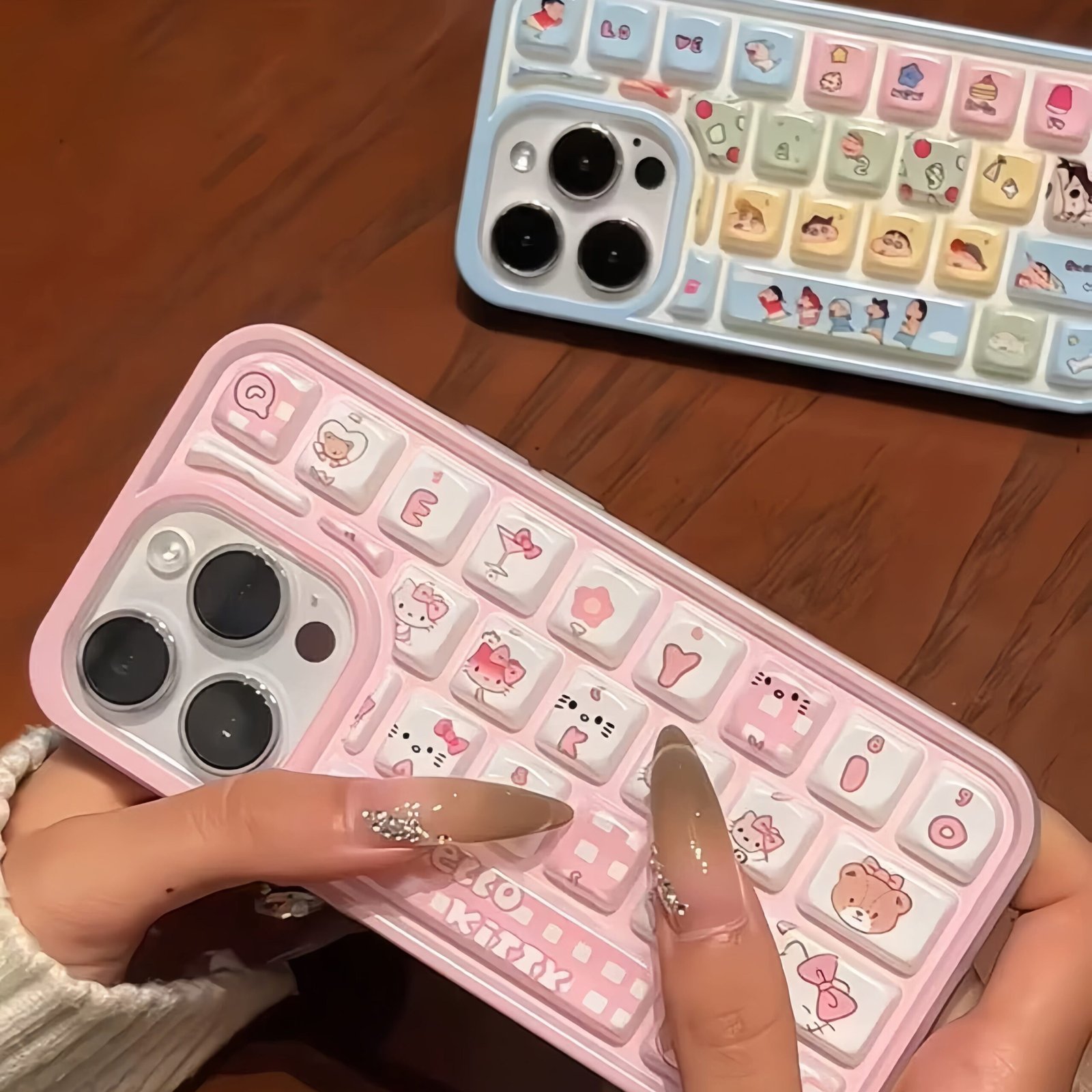Kitty and Crayon Shin-chan niche keyboard phone case – product image 3