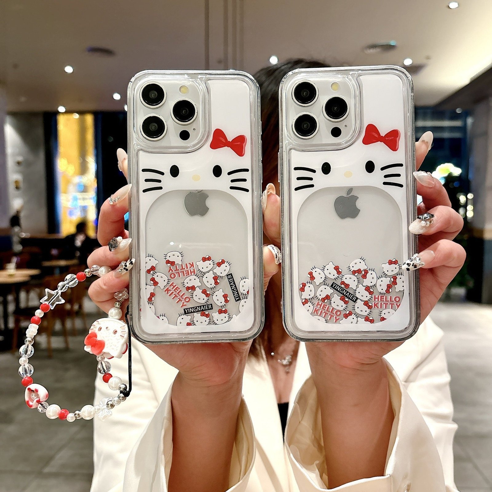 KT cat quicksand mobile phone case – product image 2