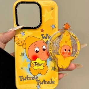 Rotating Star Big Head Cute Little Boy Magnetic Phone Case