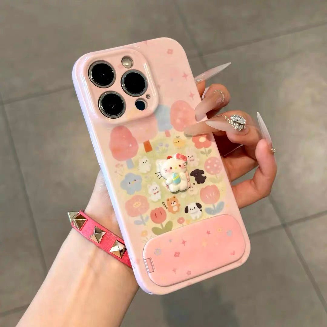 3D Kitty & Cute Pet Portable Mirror Phone Case – product image 5