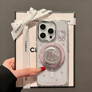 Cute Kitty bottle cap magnetic phone case
