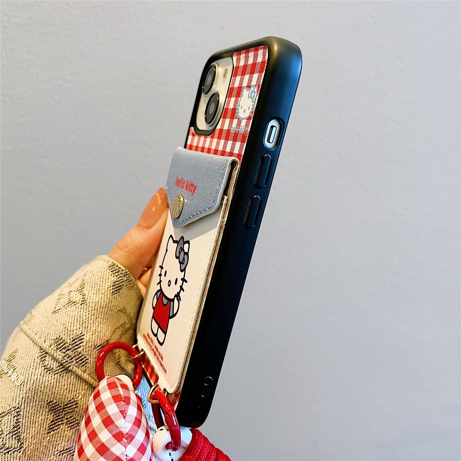 Plaid KT Cat Card Holder Phone Case – product image 5