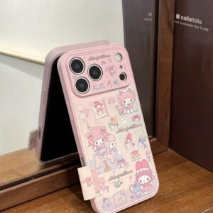 My Melody Embroidered Folding Stand Phone Case