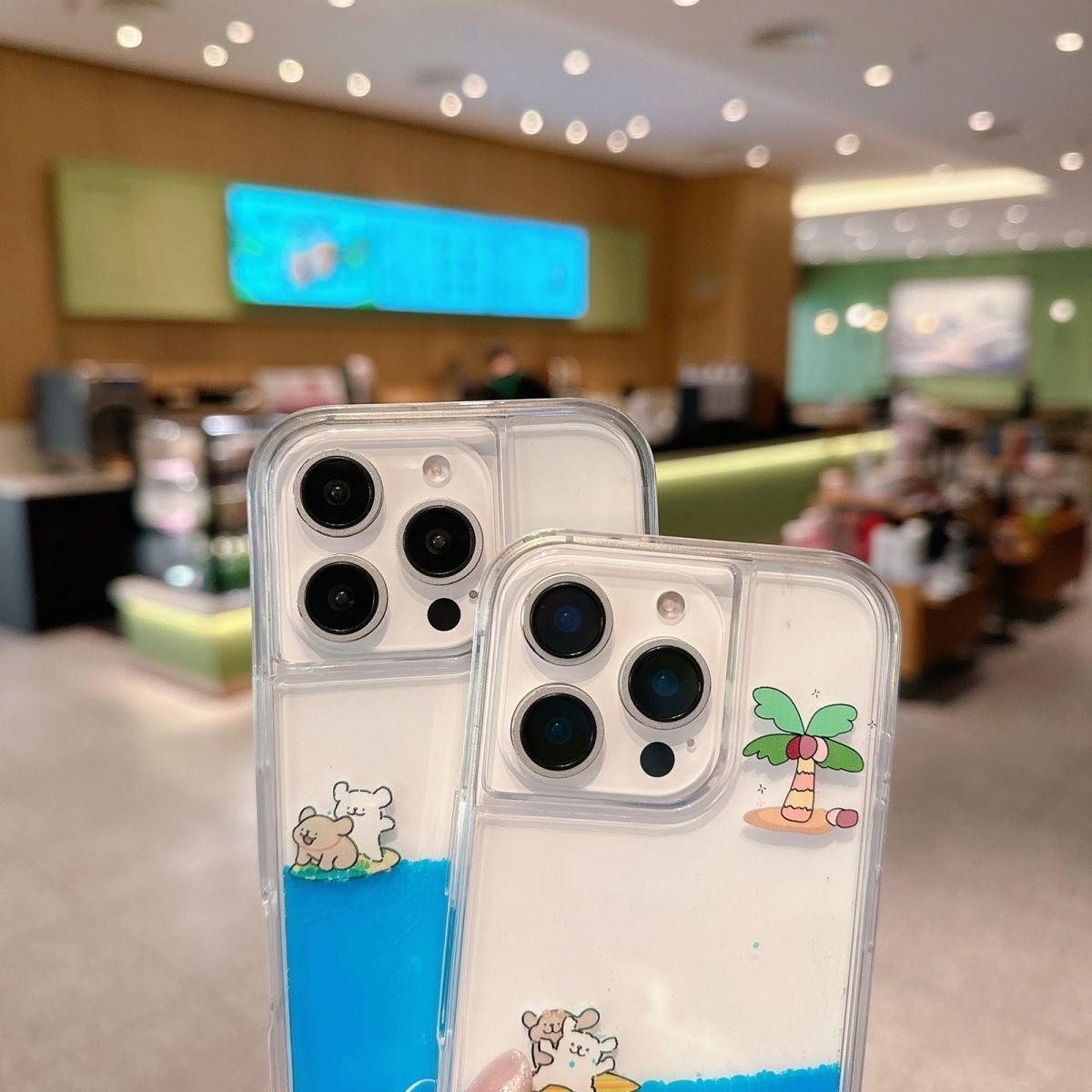 Creative couple surfing puppy Apple phone case – product image 4