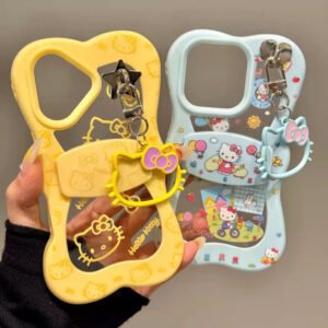 Cute Cartoon-Themed Phone Case with Bowknot Hello Kitty Stand