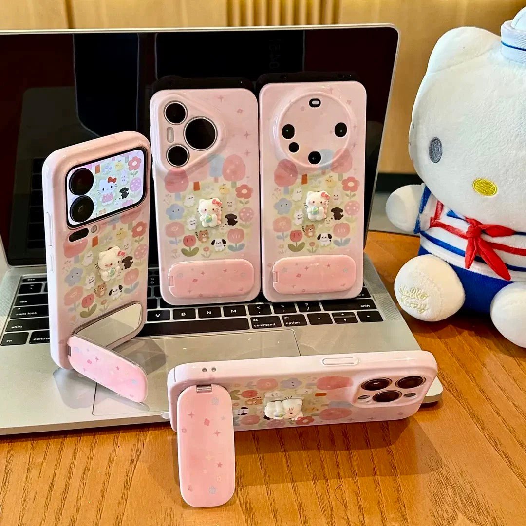 3D Kitty & Cute Pet Portable Mirror Phone Case – product image 3