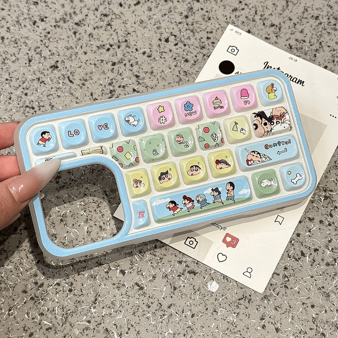 Kitty and Crayon Shin-chan niche keyboard phone case – product image 9