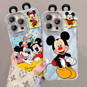 Mickey and Minnie figure phone case