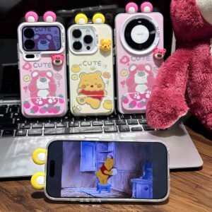 Couple's Phone Case with Mirror Stand (Winnie the Pooh & Lotso)
