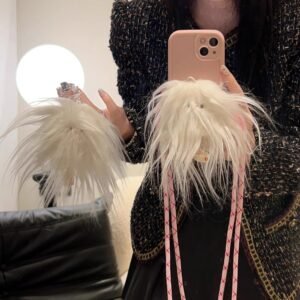 Halloween funny hairy monster crossbody phone case