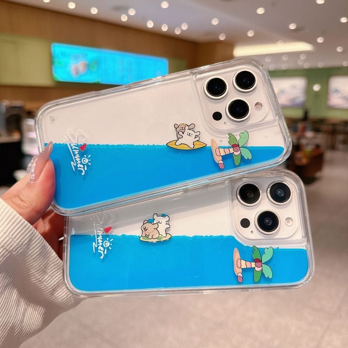 Creative couple surfing puppy Apple phone case – product image 6